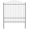 vidaXL Kerti Kerítés Íves Felülettel Szürke 1,7x1,75 m Acél (42003906)