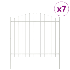 vidaXL Kerti Kerítés Ívvel - Fehér, 11,9x1,5 m, Acél (3360169) építőanyag
