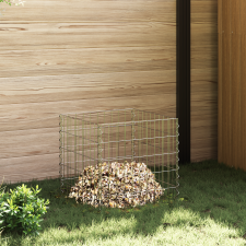 vidaXL Kerti Komposztáló 50x50x50 cm Horganyzott Acél Négyzet építőanyag