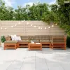vidaXL Kerti lounge szett 8 pcs Viaszbarna Tömör Fenyőfa