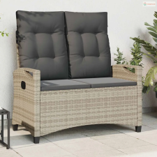 vidaXL Kerti pad párnával 105 x 60 x 112 cm acél kerti bútor