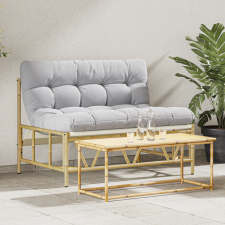vidaXL Kerti Pad Párnával 110x80x71 cm Acél kerti bútor