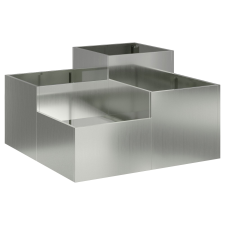 vidaXL Kerti Ültető 80x80x48 cm Horganyzott Acél (865846) kerti tárolás