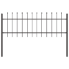 vidaXL Kertkerítés Lelőtt Csúccsal Szürke 1,7x0,6 m Acél (42003868)