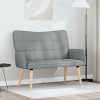 vidaXL Kétfős Kanapé Világosszürke 115 x 61 x 87 cm szövet