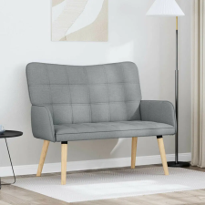 vidaXL Kétfős Kanapé Világosszürke 115 x 61 x 87 cm szövet bútor