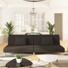 vidaXL kétszemélyes barna szövet kanapéágy két párnával bútor