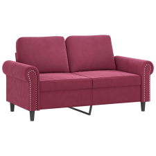 vidaXL kétszemélyes bordó bársony kanapé 120 cm (359523) bútor