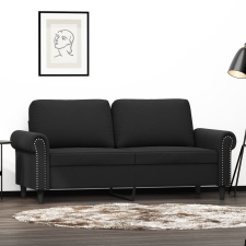 vidaXL kétszemélyes fekete bársony kanapé 140 cm bútor