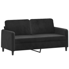 vidaXL kétszemélyes fekete bársony kanapé 140 cm (359447) bútor