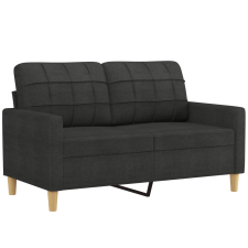 vidaXL kétszemélyes fekete szövetkanapé 120 cm (359087) bútor