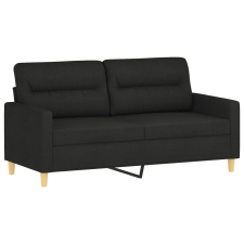 vidaXL kétszemélyes fekete szövetkanapé 140 cm (359239) bútor
