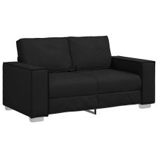 vidaXL Kétszemélyes kanapé Fekete 120 cm Műbőr (4105050) bútor