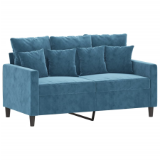 vidaXL kétszemélyes kék bársony kanapé 120 cm (359302) bútor