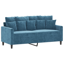 vidaXL kétszemélyes kék bársony kanapé 140 cm (359312) bútor
