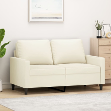 vidaXL kétszemélyes krémszínű bársony kanapé 120 cm bútor