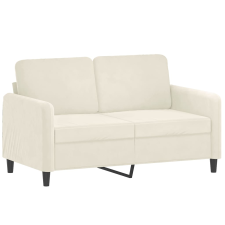vidaXL kétszemélyes krémszínű bársony kanapé 120 cm (359440) bútor