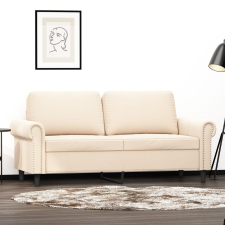 vidaXL kétszemélyes krémszínű bársony kanapé 140 cm bútor