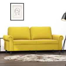 vidaXL kétszemélyes sárga bársony kanapé 140 cm bútor