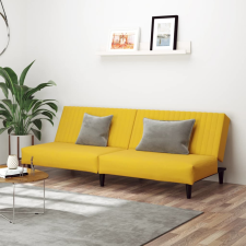 vidaXL kétszemélyes sárga bársony kanapéágy bútor