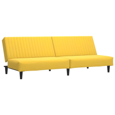 vidaXL kétszemélyes sárga bársony kanapéágy (375933) bútor