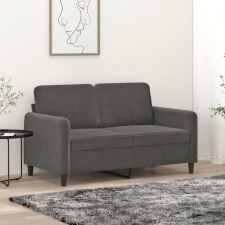 vidaXL kétszemélyes sötétszürke bársony kanapé 120 cm bútor