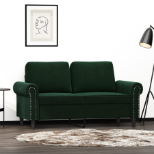 vidaXL kétszemélyes sötétzöld bársony kanapé 120 cm bútor