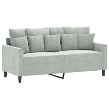 vidaXL kétszemélyes világosszürke bársony kanapé 140 cm (359303) bútor
