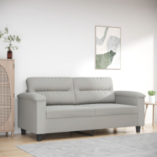 vidaXL kétszemélyes világosszürke mikroszálas szövetkanapé 140 cm bútor