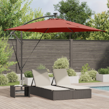 vidaXL Kéttámaszos bannána napernyő Terrakotta 249 x 249 x 250 cm kerti bútor