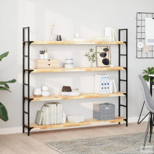 vidaXL Kezeletlen tömör akácfa lebegő polc 120 x 20 x 4 cm bútor