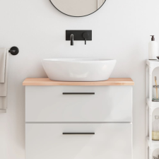 vidaXL kezeletlen tömör fa fürdőszobai pult 80x40x2 cm építőanyag