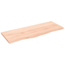 vidaXL kezeletlen tömör tölgyfa fali polc 100x40x2 cm bútor