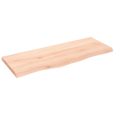 vidaXL kezeletlen tömör tölgyfa fali polc 100x40x(2-4) cm (363564) bútor