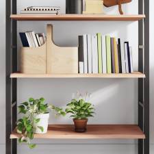 vidaXL kezeletlen tömör tölgyfa fali polc 100x50x2 cm bútor