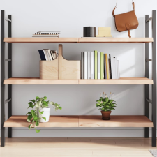 vidaXL kezeletlen tömör tölgyfa fali polc 140x50x(2-4) cm bútor