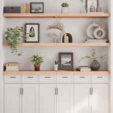 vidaXL kezeletlen tömör tölgyfa fali polc 180x40x(2-6) cm bútor