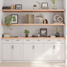 vidaXL kezeletlen tömör tölgyfa fali polc 200x50x(2-6) cm bútor