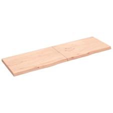 vidaXL kezeletlen tömör tölgyfa fali polc 200x60x(2-6) cm (363611) bútor