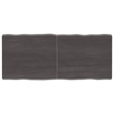 vidaXL kezelt sötétszürke tömör tölgyfa asztallap 140x60x6 cm bútor