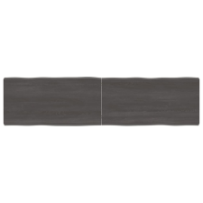 vidaXL Kezelt sötétszürke tömör tölgyfa asztallap 160x40x6 cm bútor