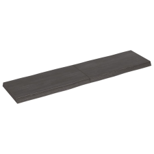 vidaXL kezelt sötétszürke tömör tölgyfa asztallap 160x40x6 cm (364035) bútor