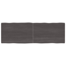 vidaXL kezelt sötétszürke tömör tölgyfa asztallap 180x60x6 cm bútor