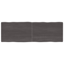 vidaXL Kezelt sötétszürke tömör tölgyfa asztallap 180x60x6 cm bútor