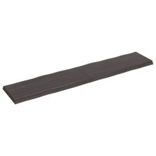 vidaXL kezelt sötétszürke tömör tölgyfa asztallap 200x40x6 cm (364047) bútor