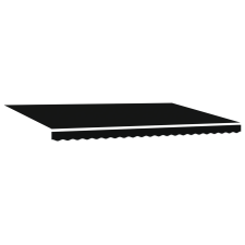 vidaXL Kézi Behúzható Napellenző Fekete 500x300 cm (3331319) kerti bútor