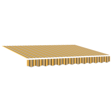 vidaXL Kézi Behúzható Napellenző LED Több Színben Csíkos 300x250 cm (3330020) kerti bútor