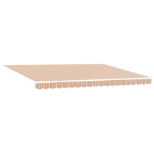 vidaXL Kézi behúzható napellenző LED többszínű csíkos 450x300 cm (3330932) kerti bútor