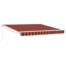 vidaXL Kézi behúzható napellenző narancs és barna 350x250 cm (3330233) kerti bútor