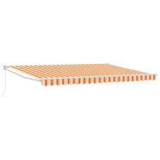 vidaXL Kézi Behúzható Napernyő Sárga és Narancs 450x300 cm (3330907) kerti bútor